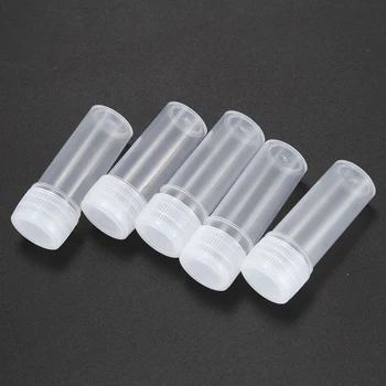 100X Plastičnih Vzorec Steklenico 5Ml Epruveto Lab Majhno Stekleničko za Shranjevanje Posode + Pokrov