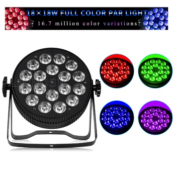 18x18W Aluminum LED Stopnji Svetlobe RGBWA UV 6 v 1 LED Par Luči z DMX512 pod Nadzorom DJ Disco svate Razsvetljavo