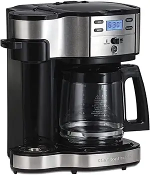 2-Stezni 12 Pokal Programabilni Kapljično, Aparat za Kavo & Enotni Služijo za Kavo, Stekleni Bokal, Auto Pause, in Pour, Črna (49980A)
