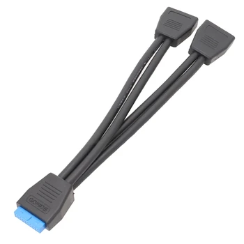 2 Vrat USB 3.0 Žensk v 19. in 20. Pin Notranji Motherboard Priključek Kabel za PC Računalnik