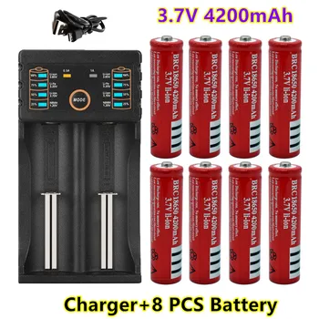 3,7 V wiederaufladbare liion batterie für Led taschenlampe batery litio batterie + ladegerät