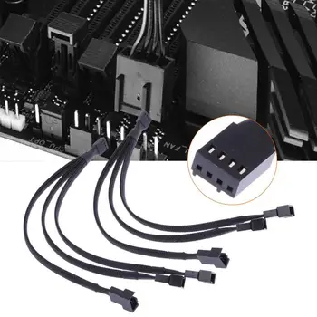 Adapter Kabel PWM Sleeved PVC 1 do 3 4-Pinski Fan Moč Razširitev Pretvornik Žice za Računalnik