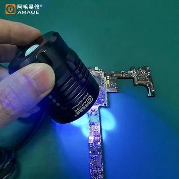 Amaoe M41 Ultravijolično (UV Lučka za Sušenje Zeleni Olje Lepilo za Zdravljenje Svetlobe USB Mobilni Telefon Motherboard Orodje za Popravilo Visoko Kakovostne LED Luči