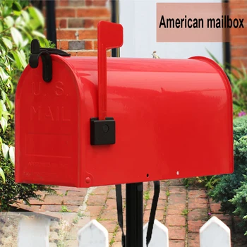 Ameriški stil Varnosti Stojalo Tla Predal Postbox Kovinski antikorozijski Prostem Vrt, Park, Predlog Post Box Pismo Polje 4020#
