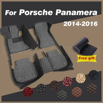 Avto Predpražnike Za Porsche Panamera 2014 2015 2016 Auto Stopalo Blazinice Meri Preprogo Notranja Oprema Dekoracijo Deli