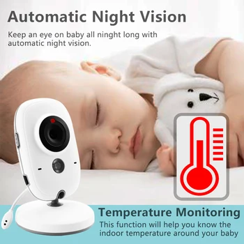 Baby Video Zaslon Pametnega Doma Jokala Opozorila Varnostnega Nadzora Temperature Spremljanje Brezžični Monitor Ir Nočno Vizijo Igrača