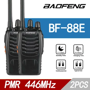 Baofeng BF-88E PMR 446 polnilnik USB 0,5 W moči s CE,FCC,RoHS mobilna radijska ročni Walkie Talkie 1500mAh baterija