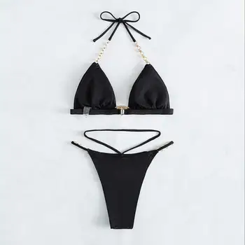 Dihanje Bikini Komplet Strap-on Dva-delni Set Split Modrc Plavanje Dostopi Nastavite Udobno kopalke Ženske Oblačila
