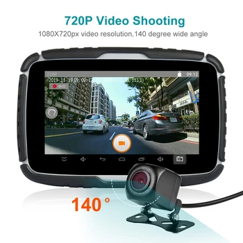 Fodsports 5.0 Motocikel Android 6.0 GPS Navigacija 720P Video Snemalnik Nepremočljiva Bluetooth GPS Navigator Avto Moto Kamera DVR