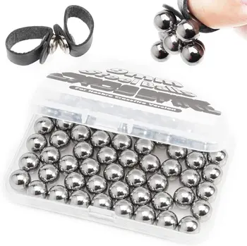 FUSHIPRO Natančnost Zamenjava Jeklene kroglice za Igre Kroglice, Velikost 8.75 mm, 60 Paket in 2 Magnetni Obročki
