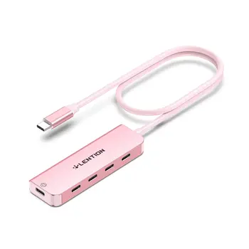 Lention USB C Hub 2 M Dolg Kabel USB C Hub Multiport Adapter USB C Razdelilnik s 4 USBC Vrata&Tip C Napajanje Mac Zraka