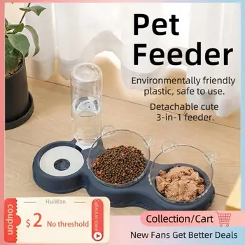 Nov Samodejni Podajalnik 3 V 1 Pitne Okolju prijazne Plastike Varnost Izdelki za Hišne živali Snemljiv Mačka Pitne Vode Hranjenje Izdelkov