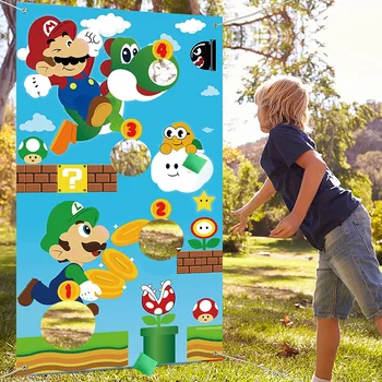 Nove Super Mario Rojstni Dan Vrgel Igre Plakati Dekoracijo Ozadje Otroci Sandbag Zunanja Notranja Skupina Športnih Fant Igrače Darila