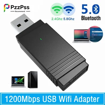 PzzPss 1200Mbps USB 3.0, Wifi Adapter Dual Band 2,4 Ghz/5.8 Ghz, Bluetooth 4.0/WiFi 2 v 1, Antena Dongle Adapterja Za Prenosni RAČUNALNIK