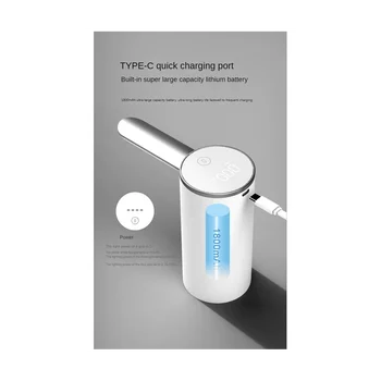Smart Razpršilnik Vode Električni Steklenice za Vodo Črpalka za Gospodinjstvo Zložljivi USB Cevnega Vode Sesalno Napravo -Siva