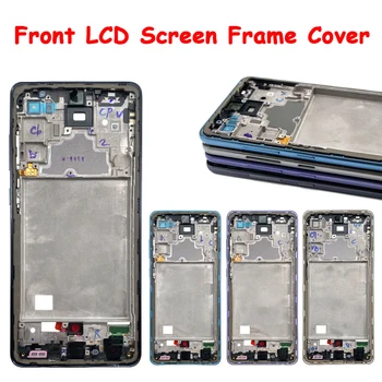 Sprednje Ohišje LCD Zaslon, stojalo Za Samsung Galaxy A52S A72 A54 A32 4G A73 A32 5G Spredaj LCD Zaslon, Okvir Ploščo Pokrov