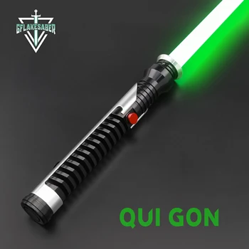 TXQSABER Jedi Qui-Gon Sl Replika Lightsaber Kovinski Hilt Težka Dueling Proffie 2.2 Svetlobni Meč SNV4 Neo Pixel Laser Cosplay Darilo
