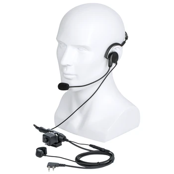 walkie talkie 7.1 mm kostne prevodnosti Slušalke Slušalke Mikrofon s Prstom Mikrofon in U94 PG Adapter za Icom tip V8 V80 V82