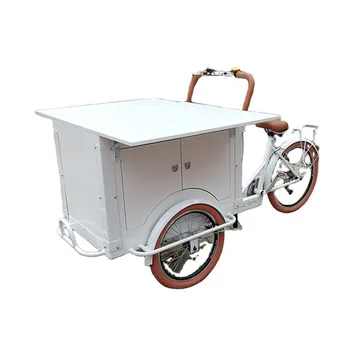 Zložljiv Električni Odraslih Tricikel Bakfiets z Prevoz 3 Koles Tovornih Kolo Hrane Prodajni Košarico za Sadje Hrane Rastlinskega Cvet