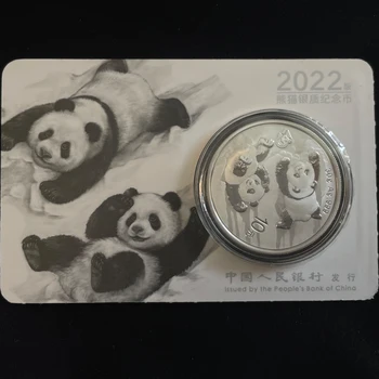 Čip Kartice Različica 2022 Kitajska 30 g Ag.999 Pravi Original Solid Silver Panda Kovanec Za 10 Juanov